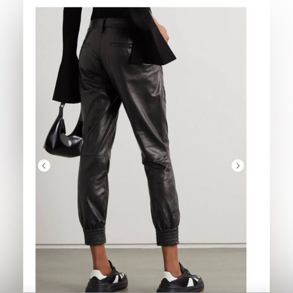 J Brand Arkin Réal Leather Jogger Pants, Black, NWT, Size 32